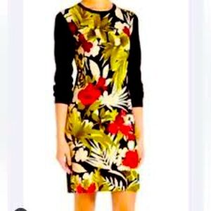Tommy Bahama Size S Tropical Floral Long Sleeve Knit Sweater Dress